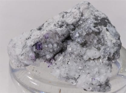 Fluorine et Pyrite sur Calcite, Glageon, Nord, Hauts-de-France.