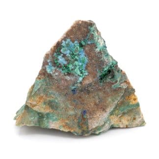 Cyanotrichite et malachite, Cap Garonne, Le Pradet, Var.