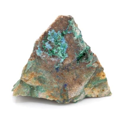 Cyanotrichite et malachite, Cap Garonne, Le Pradet, Var.