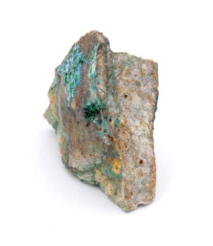 Cyanotrichite et malachite, Cap Garonne, Le Pradet, Var.