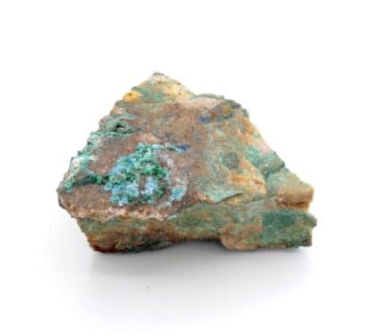 Cyanotrichite et malachite, Cap Garonne, Le Pradet, Var.