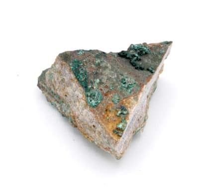 Cyanotrichite et malachite, Cap Garonne, Le Pradet, Var.