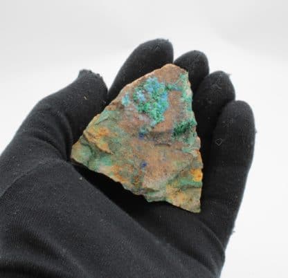 Cyanotrichite et malachite, Cap Garonne, Le Pradet, Var.