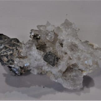 Galène, Barytine et Quartz fumé, Lac Blanc, Alpe d’Huez, Grandes-Rousses, Isère.