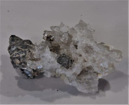 Galène, Barytine et Quartz fumé, Lac Blanc, Alpe d’Huez, Grandes-Rousses, Isère.