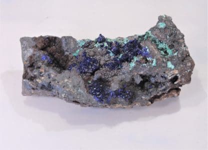 Azurite et Malachite, Mine du Moulinal, Tarn, France.