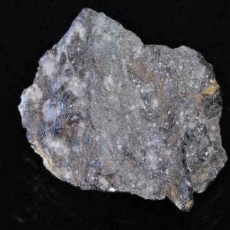 Blende (sphalérite) noire dans du quartz, Mine des Bormettes, La-Londe-les-Maures, Var.