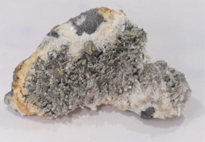 Pyrite sur Calcite, Glageon, Avesnois, Nord, Hauts-de-France.