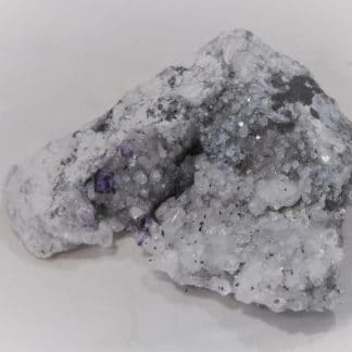 Fluorine et Pyrite sur Calcite, Glageon, Nord, Hauts-de-France.