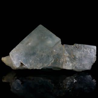 Fluorine bleue et quartz, mine de Mont-Roc (Montroc), Tarn.