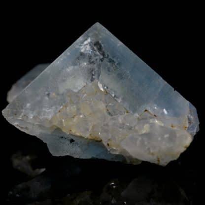 Fluorine bleue et quartz, mine de Mont-Roc (Montroc), Tarn.