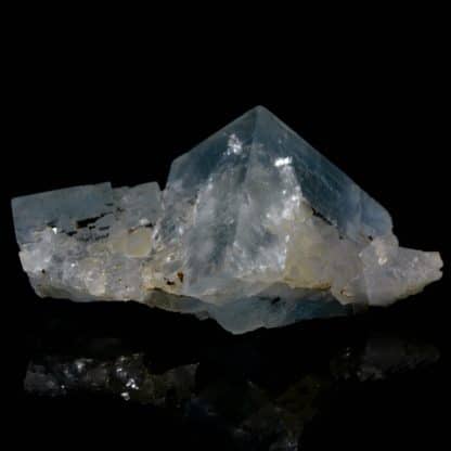 Fluorine bleue et quartz, mine de Mont-Roc (Montroc), Tarn.