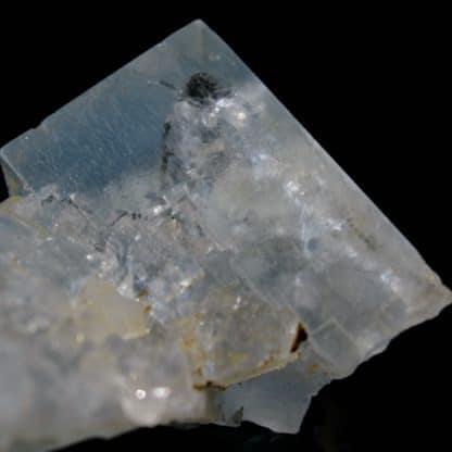 Fluorine bleue et quartz, mine de Mont-Roc (Montroc), Tarn.