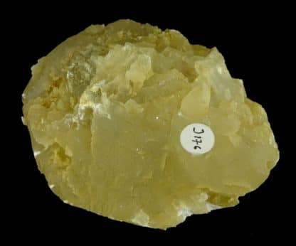 Calcite jaune, carrière de Leffe, Dinant, Belgique.