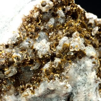 Goéthite et calcite, mine d'Aghbar, Zagora, région du Drâa-Tafilalet, Maroc.