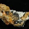Wulfénite sur baryte, district minier de Mibladen, Midelt, Maroc.