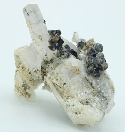 Ilvaïte et quartz, Campiglia Marittima, Grossetto, Italie.