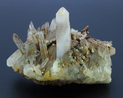 Quartz, sidérite et pyrite, mine de Saint-Pierre-de-Mésage, Isère.