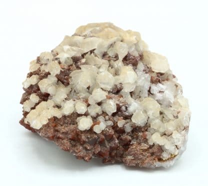 Calcite sur Quartz hématoïde, L’Argentolle, Saône-et-Loire, Morvan.
