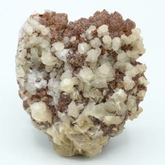 Calcite sur Quartz hématoïde, L’Argentolle, Saône-et-Loire, Morvan.