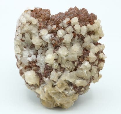 Calcite sur Quartz hématoïde, L’Argentolle, Saône-et-Loire, Morvan.