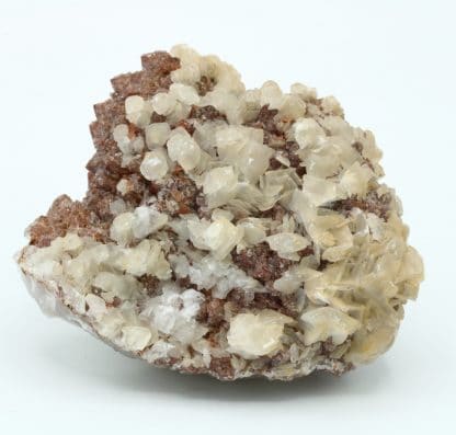 Calcite sur Quartz hématoïde, L’Argentolle, Saône-et-Loire, Morvan.