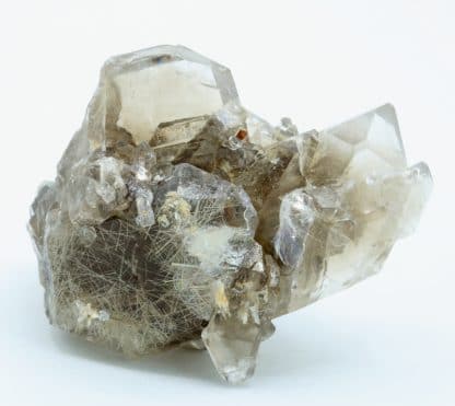 Quartz fumé avec rutile, sud Maevatanana, Madagascar.