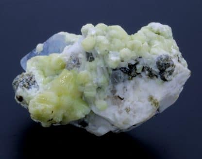 Bertrandite et fluorite, Akchatau Mine, Karaganda, Kazakhstan.
