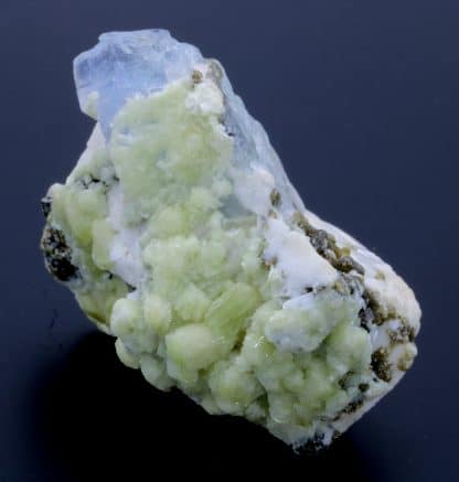 Bertrandite et fluorite, Akchatau Mine, Karaganda, Kazakhstan.