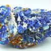 Azurite, fluorine, malachite, mine de Montroc (Mont-Roc), Tarn.