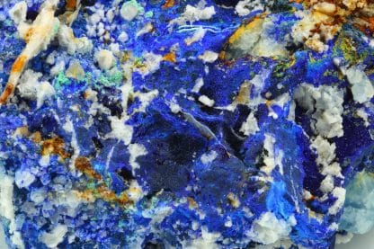 Azurite, fluorine, malachite, mine de Montroc (Mont-Roc), Tarn.