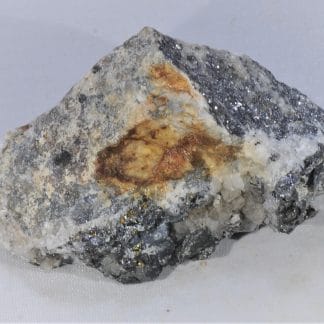 Tétraédrite sur Quartz, Langeac, Haute-Loire.