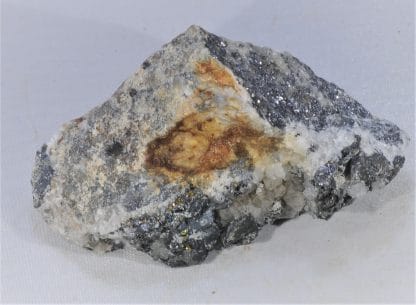 Tétraédrite sur Quartz, Langeac, Haute-Loire.