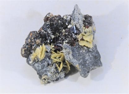 Sphalérite (Blende), Galène, et Sidérite, La Mure, Isère.