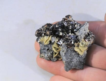 Sphalérite (Blende), Galène, et Sidérite, La Mure, Isère.