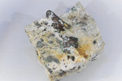 Chalcopyrite et Quartz, Mine de la Gardette, Oisans, Isère.