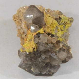 Pyromorphite et Quartz fumé, Maxonchamp, Vosges.