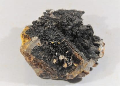 Pyromorphite et Pyrolusite sur Fluorine, Le Kaymar, Aveyron.