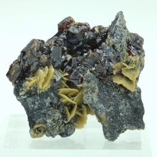 Sphalérite (Blende), Galène, et Sidérite, La Mure, Isère.