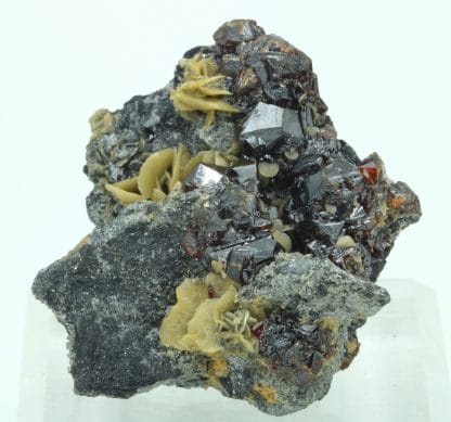 Sphalérite (Blende), Galène, et Sidérite, La Mure, Isère.