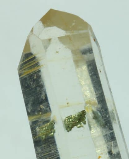 Chalcopyrite dans du Quartz, Mine à Giraud, La Gardette, Oisans, Isère.