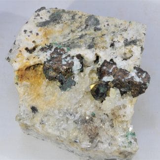 Chalcopyrite et Quartz, Mine de la Gardette, Oisans, Isère.