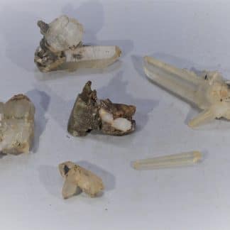 Lot de 6 Quartz, Les Halles, Vaulnaveys, Isère.