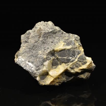 Arsenic natif et calcite, Sainte-Marie-aux-Mines, Haut-Rhin, Alsace.