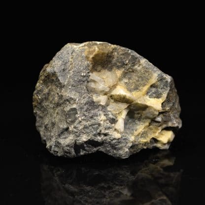 Arsenic natif et calcite, Sainte-Marie-aux-Mines, Haut-Rhin, Alsace.