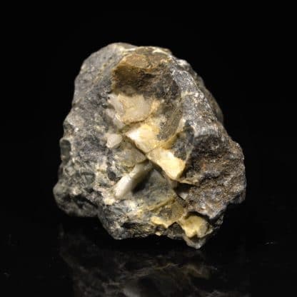 Arsenic natif et calcite, Sainte-Marie-aux-Mines, Haut-Rhin, Alsace.