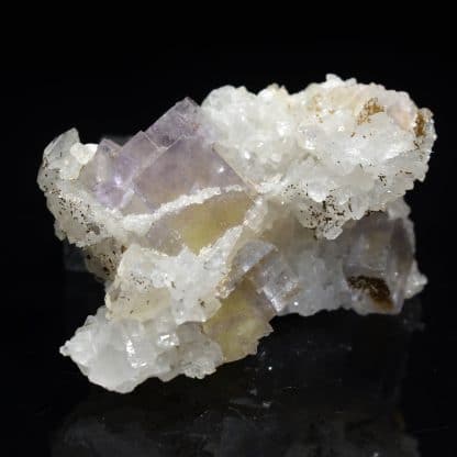 Fluorine violette et quartz, Montroc, Tarn.