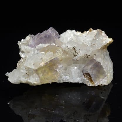 Fluorine violette et quartz, Montroc, Tarn.