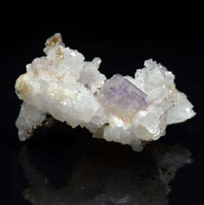 Fluorine violette et quartz, Montroc, Tarn.