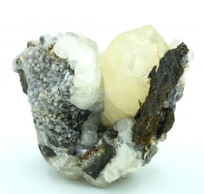 Calcite, dolomite, sphalérite, mine de Trèves, Gard.
